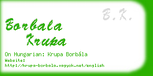 borbala krupa business card